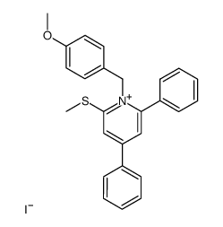 1-(4-甲氧基苄基)-2-(甲硫基)-4,6-二苯基吡啶鎓碘化物 结构式