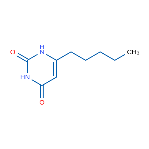 6-戊基-2,4(1H,3H)-嘧啶二酮 结构式