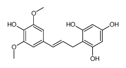 (E)-2-[3-(4-羟基-3,5-二甲氧基苯基)烯丙基]苯-1,3,5-三酚 结构式