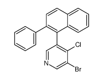 Pyridine, 3-bromo-4-chloro-5-(2-phenyl-1-naphthalenyl)- 结构式