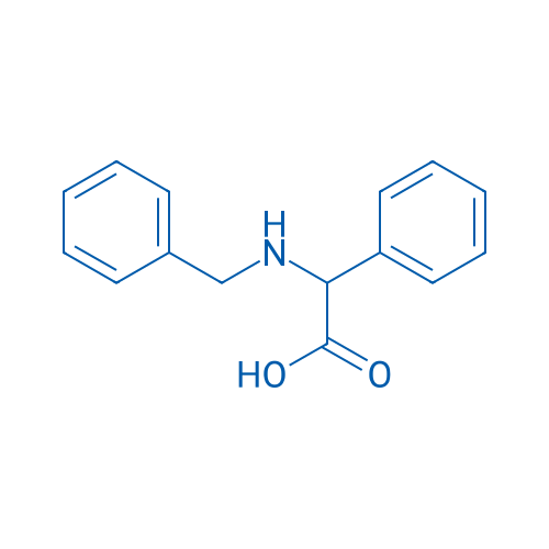 2-(苄氨基)-2-苯基乙酸 结构式