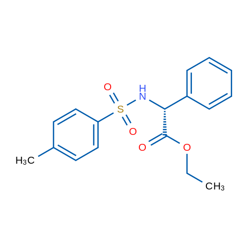 Benzeneacetic acid, α-[[(4-methylphenyl)sulfonyl]amino]-, ethyl ester, (αR)- 结构式