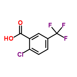 2-氯-5-(三氟甲基)苯甲酸 结构式