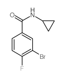 N-环丙基-3-溴-4-氟苯甲酰胺 结构式