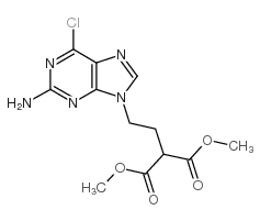 [2-(2-氨基-6-氯-9H-嘌呤-9-基)乙基]丙二酸二甲酯 结构式