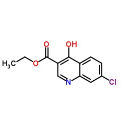 7-氯-4-羟基-3-喹啉羧酸乙酯 结构式