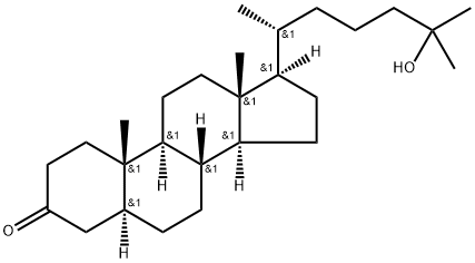 (5α)-25-羟基胆甾烷-3-酮 结构式