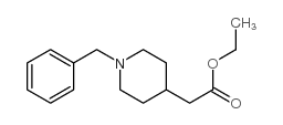 (1-苄基哌啶-4-基)乙酸乙酯 结构式