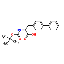 N-叔丁氧羰基-3-(4-联苯基)-D-丙氨酸 结构式