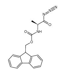 Carbamic acid, N-[(1S)-1-(azidocarbonyl)ethyl]-, 9H-fluoren-9-ylmethyl ester 结构式