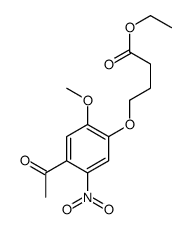 4-(4-乙酰基-2-甲氧基-5-硝基苯氧基)丁酸乙酯 结构式