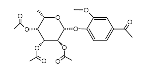 Ethanone, 1-[3-methoxy-4-[(2,3,4-tri-O-acetyl-6-deoxy-β-L-galactopyranosyl)oxy]phenyl]- 结构式