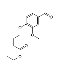 4-(4-乙酰基-2-甲氧基苯氧基)丁酸乙酯 结构式