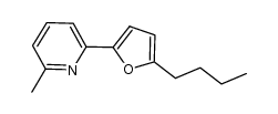 2-(5-丁基-2-呋喃基)-6-甲基吡啶 结构式