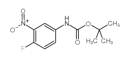 N-(4-氟-3-硝基苯基)氨基甲酸叔丁酯 结构式