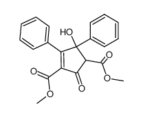 3-Cyclopentene-1,3-dicarboxylic acid, 5-hydroxy-2-oxo-4,5-diphenyl-, 1,3-dimethyl ester 结构式