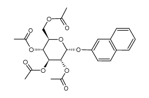 2-萘基-α-D-吡喃葡萄糖苷四乙酸酯 结构式