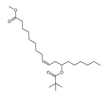 9-Octadecenoic acid, 12-(2,2-dimethyl-1-oxopropoxy)-, methyl ester, (9Z)- 结构式