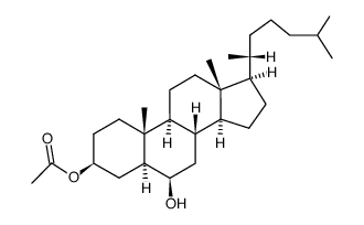 Cholestane-3,6-diol, 3-acetate, (3β,5α,6β)- 结构式