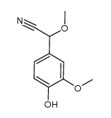 4-Hydroxy-α,3-dimethoxybenzeneacetonitrile 结构式