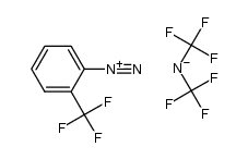 2-(三氟甲基)苯重氮双(三氟甲基)酰胺盐 结构式