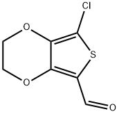 7-氯-2,3-二氢噻吩并[3,4-b]-1,4-二氧杂环己二烯-5-甲醛 结构式