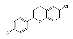 6-氯-2-(4-氯苯基)-3,4-二氢-2H-吡喃并[2,3-b]吡啶 结构式