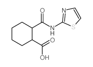 2-(噻唑-2-基氨基甲酰基)环己烷-1-羧酸 结构式