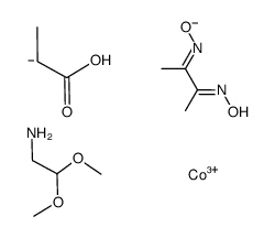 Cobaltate(1-), bis[(2,3-butanedione dioximato)(1-)-N,N'](1-carboxylatoethyl)(2,2-dimethoxyethanamine-N)-, hydrogen, (OC-6-12)- (9CI) 结构式