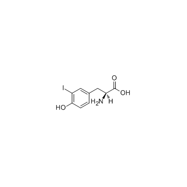3-碘-L-酪氨酸 结构式