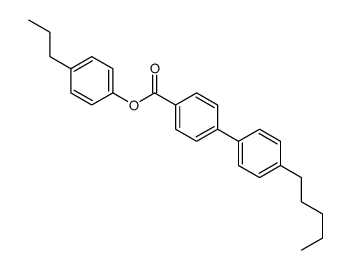 [1,1'-Biphenyl]-4-carboxylic acid, 4'-pentyl-, 4-propylphenyl ester 结构式