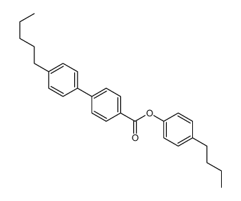 4'-戊基-[1,1'-联苯]-4-羧酸-4-丁基苯酯 结构式