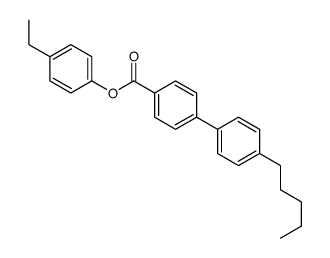 4'-戊基-[1,1'-联苯]-4-羧酸-4-乙基苯酯 结构式