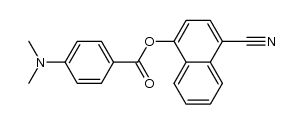 4-二甲氨基苯甲酸-4-氰基-1-萘酯 结构式