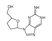 2-Furanmethanol,5-(2-amino-9H-purin-9-yl)tetrahydro-, (2S,5R)- 结构式