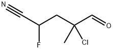 4-氯-2-氟-4-甲基-5-氧代戊腈 结构式