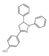 4-(4,5-二氢-1,5-二苯基-1H-吡唑-3-基)苯酚 结构式