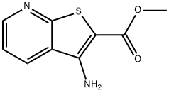 3-氨基噻吩并[2,3-B]吡啶-2-羧酸甲酯 结构式