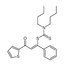 Carbamodithioic acid, dibutyl-, 3-oxo-1-phenyl-3-(2-thienyl)-1-propenyl ester (9CI) 结构式