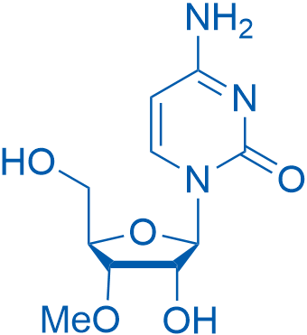 3'-O-甲基胞苷 结构式