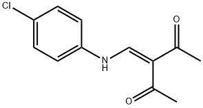 3-[(4-氯苯胺基)亚甲基]戊烷-2,4-二酮 结构式