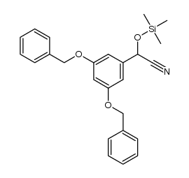 3,5-二(苄氧基)-α-[(三甲基硅基)氧基]苯乙腈 结构式