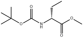 (R)-2-((叔丁氧基羰基)氨基)丁酸甲酯 结构式