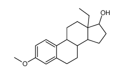 Gona-1,3,5(10)-trien-17-ol, 13-ethyl-3-methoxy-, (17β)-(+-)- 结构式