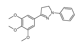 4,5-二氢-1-苯基-3-(3,4,5-三甲氧基苯基)-1H-吡唑 结构式