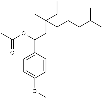 α-(2-乙基-2,6-二甲基庚基)-4-甲氧基苯甲醇 1-乙酸酯 结构式