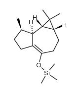 Silane, trimethyl[(1a,2,3,5,6,7,7a,7b-octahydro-1,1,7-trimethyl-1H-cycloprop[e]azulen-4-yl)oxy]-, [1aR-(1aα,7α,7aβ,7bα)]- (9CI) 结构式
