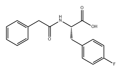 4-氟-N-(2-苯基乙酰基)-L-苯丙氨酸 结构式