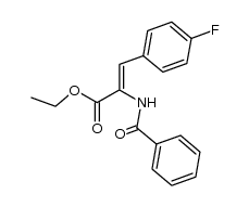 2-(苯甲酰氨基)-3-(4-氟苯基)-(Z)-2-丙烯酸乙酯 结构式