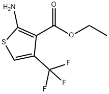 2-氨基-4-(三氟甲基)噻吩-3-羧酸乙酯 结构式